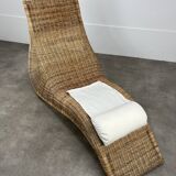 Karlskrona lounge chair by Karl Malmvall for Ikea, rattan