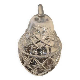 Crystal pear candy bowl