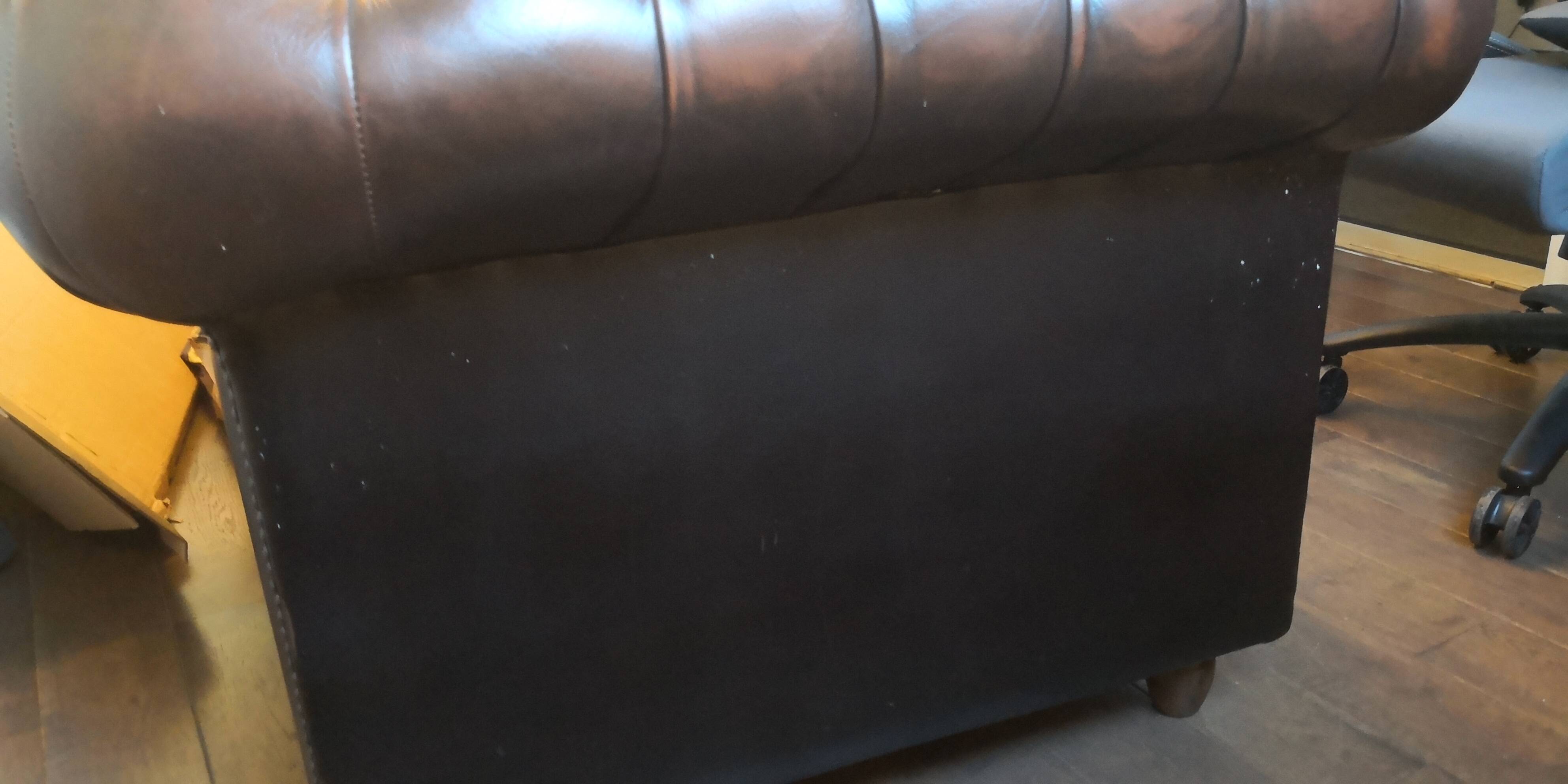 Vintage Brown Leather Chesterfield Tufted Armchair