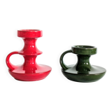 Pair of ceramic candlesticks | Cari Zalloni Steuler Ceramics | Germany, 1960s