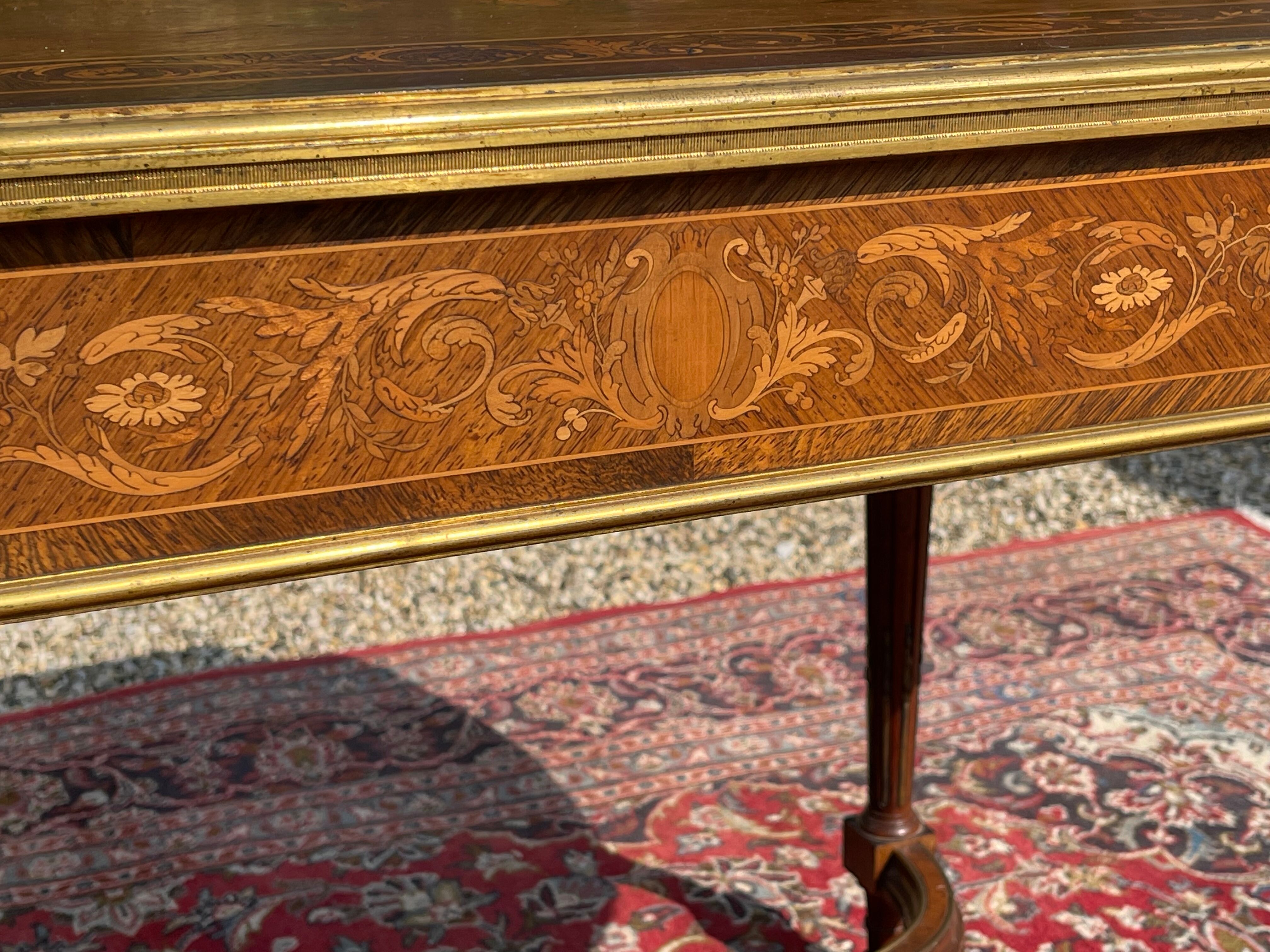 Middle Table Marquetry and Bronze Napoleon III Era - NINETEENTH