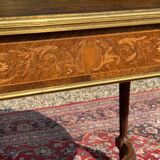 Table de milieu marqueterie et bronze époque Napoléon III - XIXe