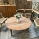 Round farmhouse coffee table