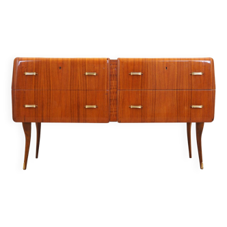 Commode en acajou, design italien, années 1960, production : Italie