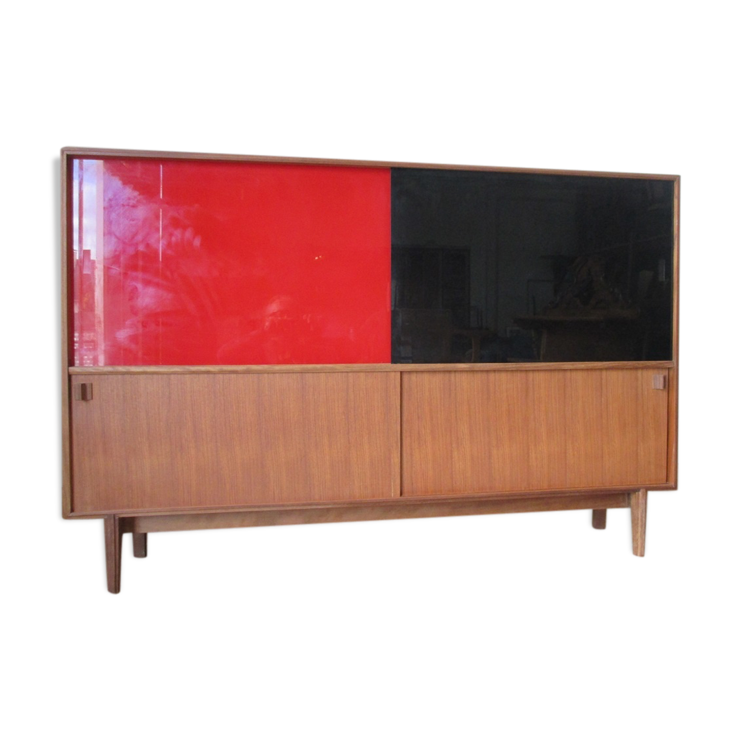 Buffet in teak doors sliding