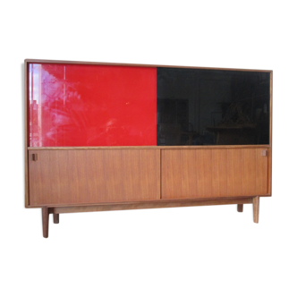 Buffet in teak doors sliding