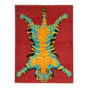 Tapis tigre turc en laine noué à la main 228 cm x 305 cm