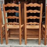 Série de 4 chaises anciennes paillées