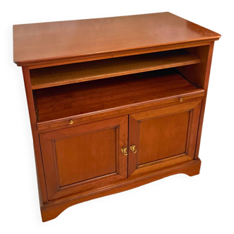 70s TV cabinet in solid cherry wood