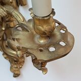 Pair of Regency style gilt bronze wall lights