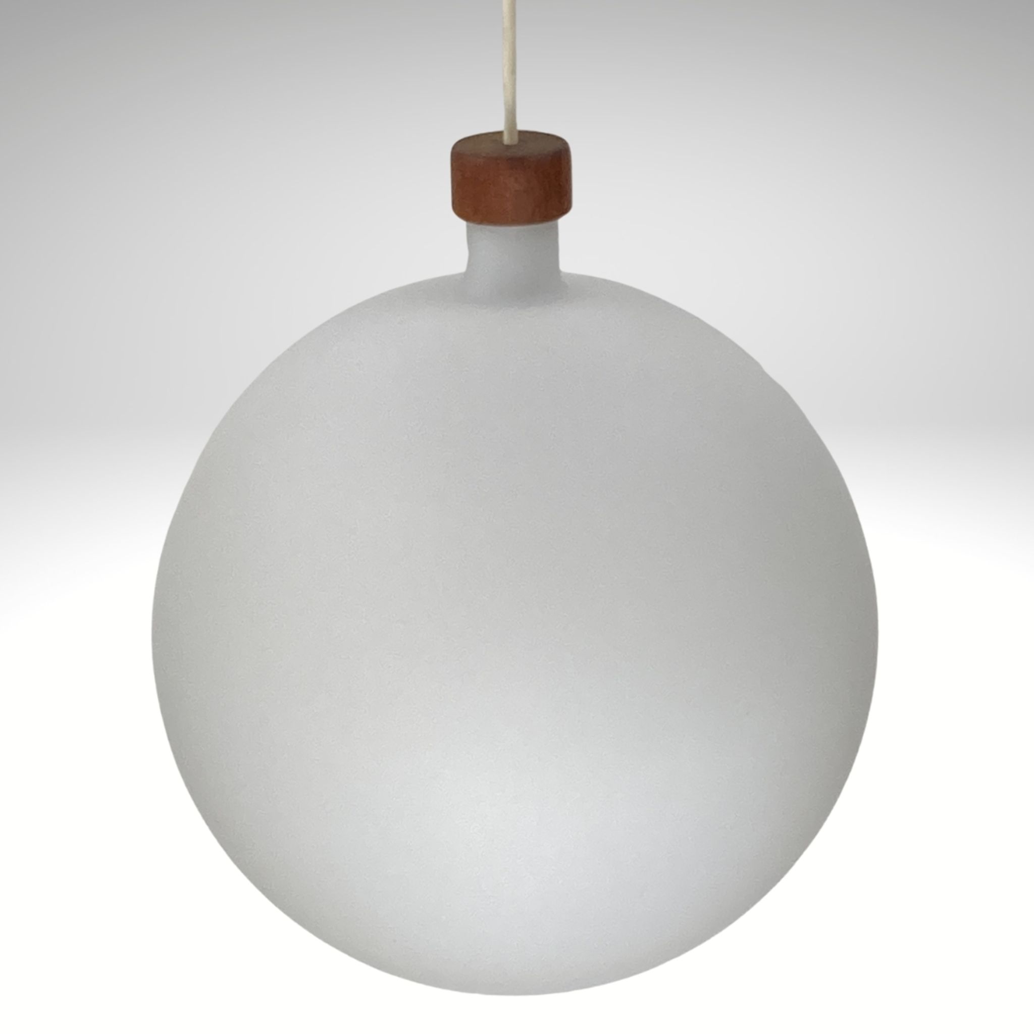 Cascade glass and teak lamp by Uno & Östen Kristiansson for Luxus, Sweden 1960s