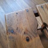 Antique wooden farm stool