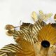 Vintage gold leaf metal flower wall light Florentine wall sconce