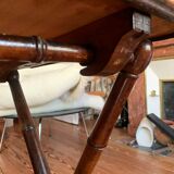 Mahogany folding table mirror top