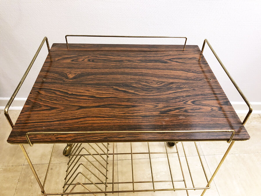 Desserte porte vinyles vintage 1970