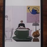 Eating a Book in a Café, contemporary art