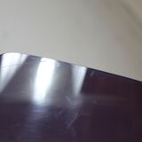 Pair of chairs by Yves Christin, tubular steel, purple plexiglass. Ed. Airborne, France cira 1970