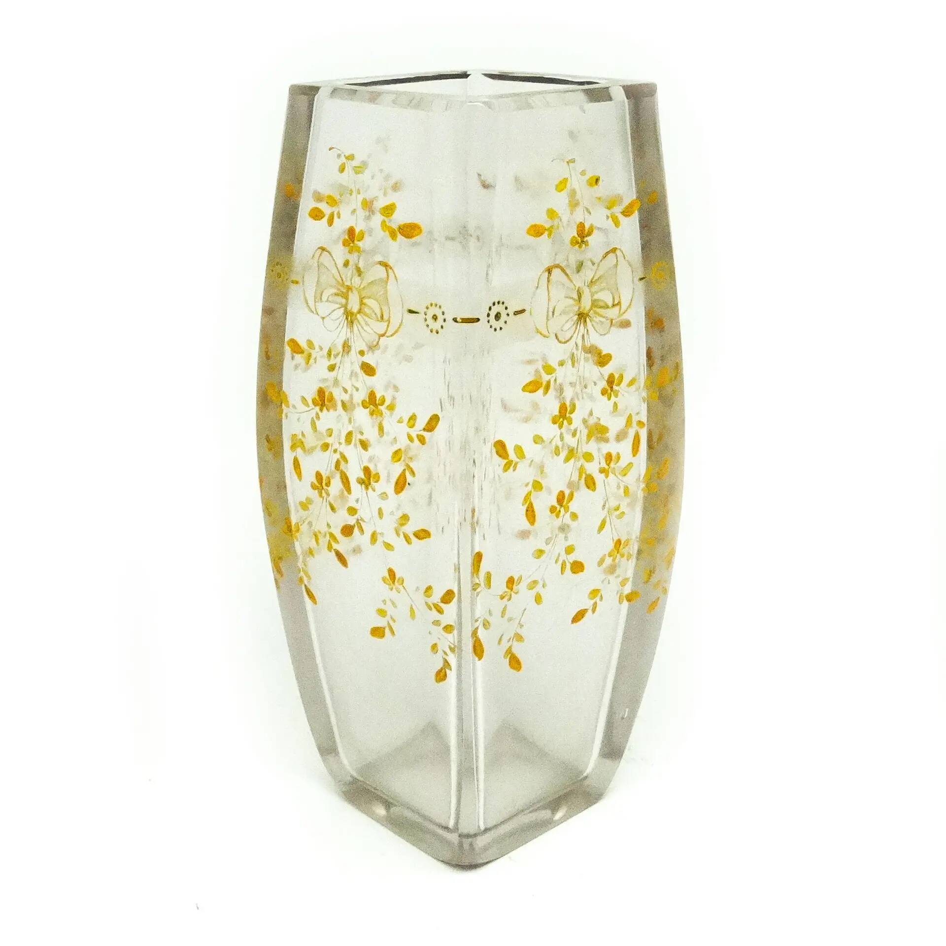 Art Nouveau vase, crystal, Bohemia Moser, Czechia, early 20th century