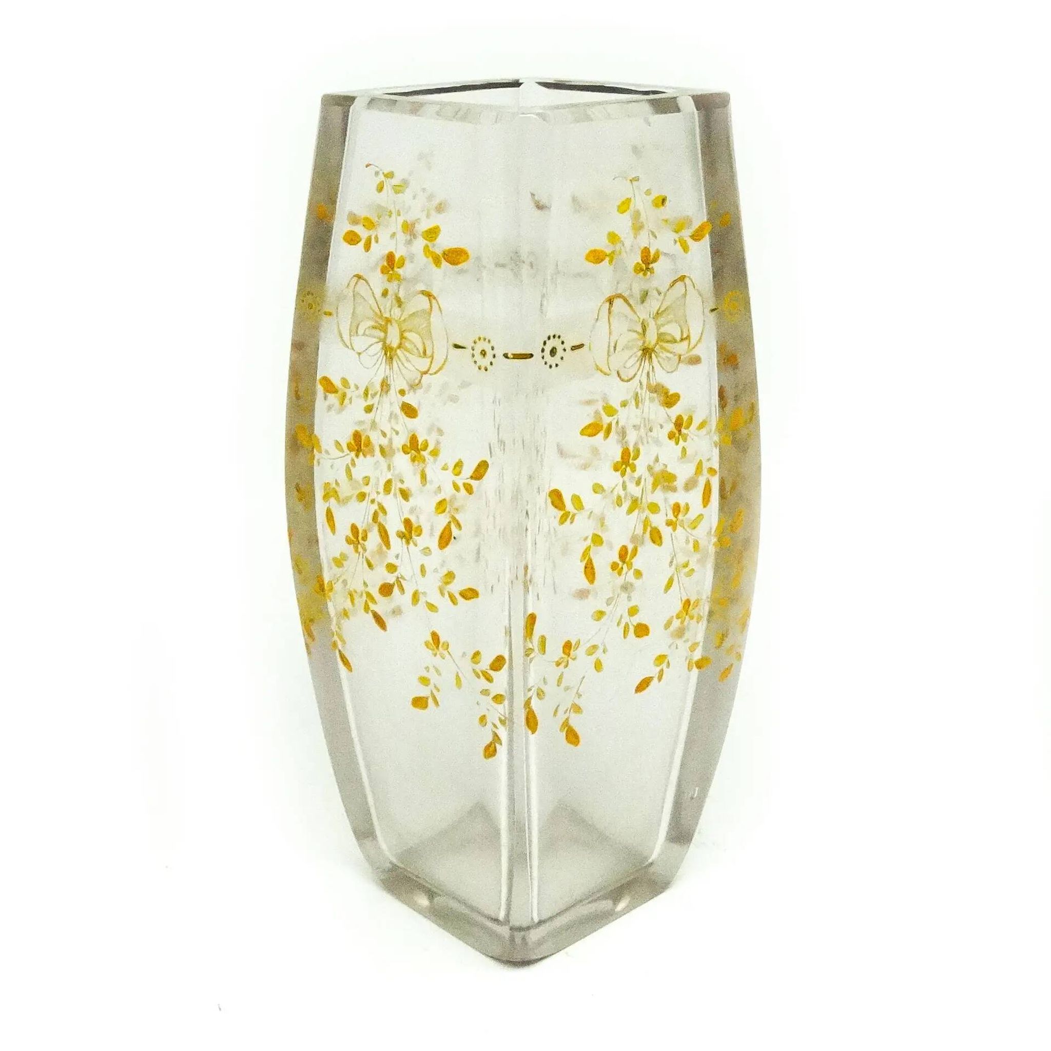 Art Nouveau vase, crystal, Bohemia Moser, Czechia, early 20th century