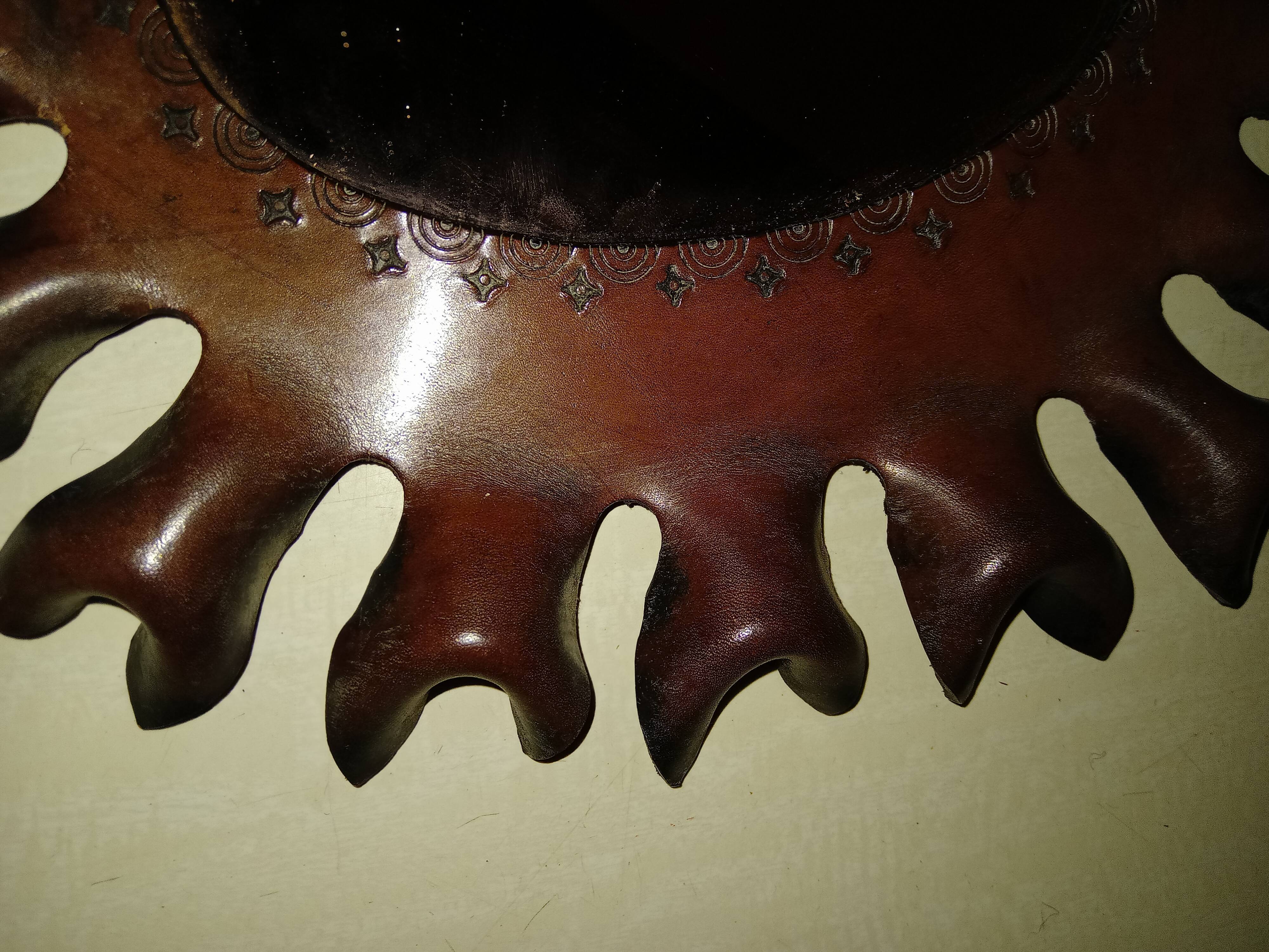 Leather mirror