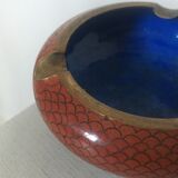 Chinese ashtray in enameled cloisonné metal