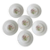 7 assiettes creuses CBM, décor champêtre floral et papillon, 1988