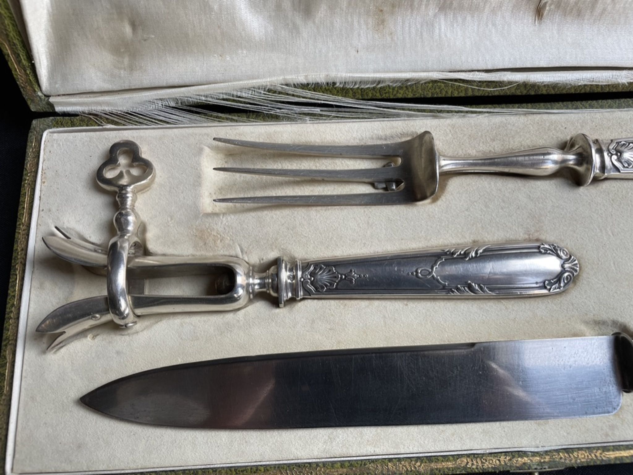 Service à découper Argent Minerve style Louis XV