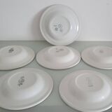 Set of 6 "Bird of Paradise" soup plates from Sarreguemines