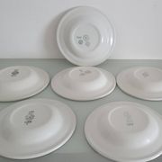 Set of 6 "Bird of Paradise" soup plates from Sarreguemines