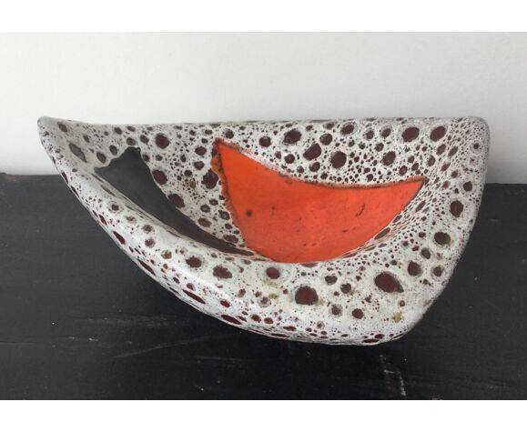 Ceramic cup signed Vallauris Le Vaucour free form - 1960