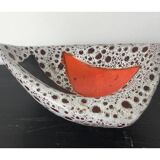 Coupelle céramique signée Vallauris Le Vaucour forme libre - 1960