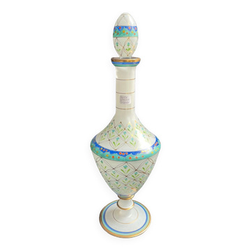 Grande carafe signée  - Décor main - XXème