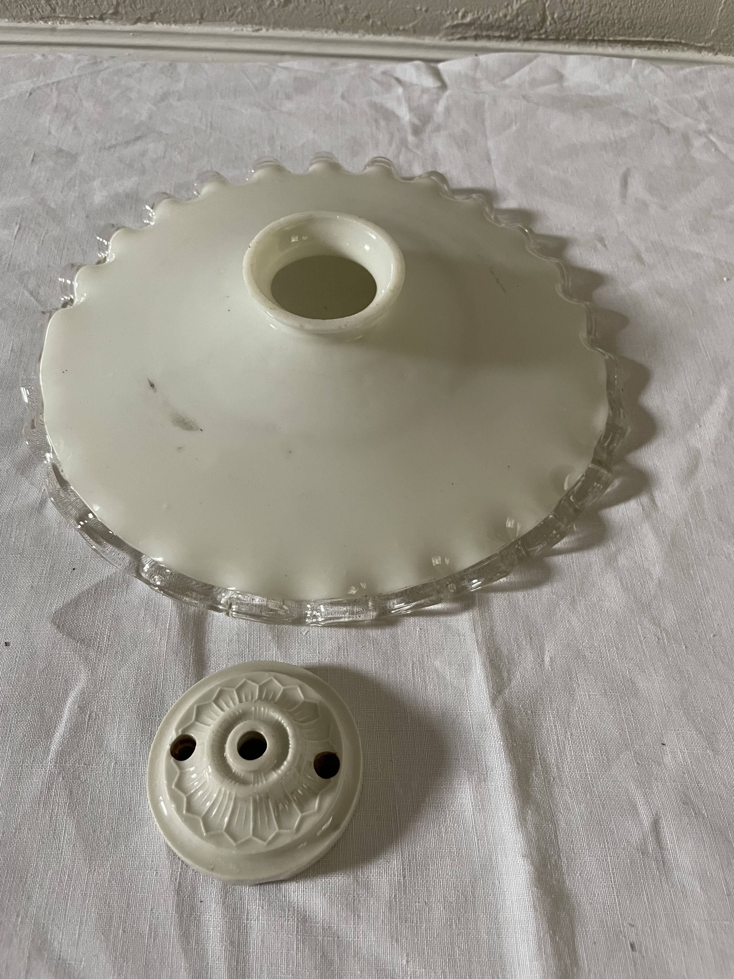 Opaline pendant light