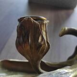 Bougeoir à main en bronze signé Maurice Maignan, Art Nouveau, circa 1890