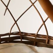 Woven wicker bassinet