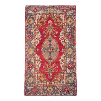 Anatolian handmade vintage rug,122x214cm