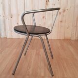 Chaise de bureau en inox vintage