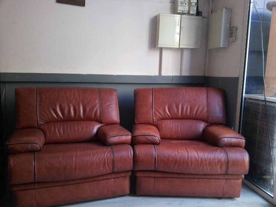 Buffalo leather armchairs