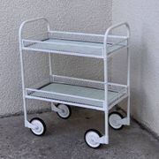 Vintage metal dessert trolley, openwork, 1950s.
