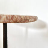 Cast iron and marble pedestal table