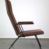 Vintage 50s/60s design armchair with high backrest, model 1410 by Gispen