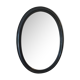 Black laqué wood oval mirror - 53x39cm