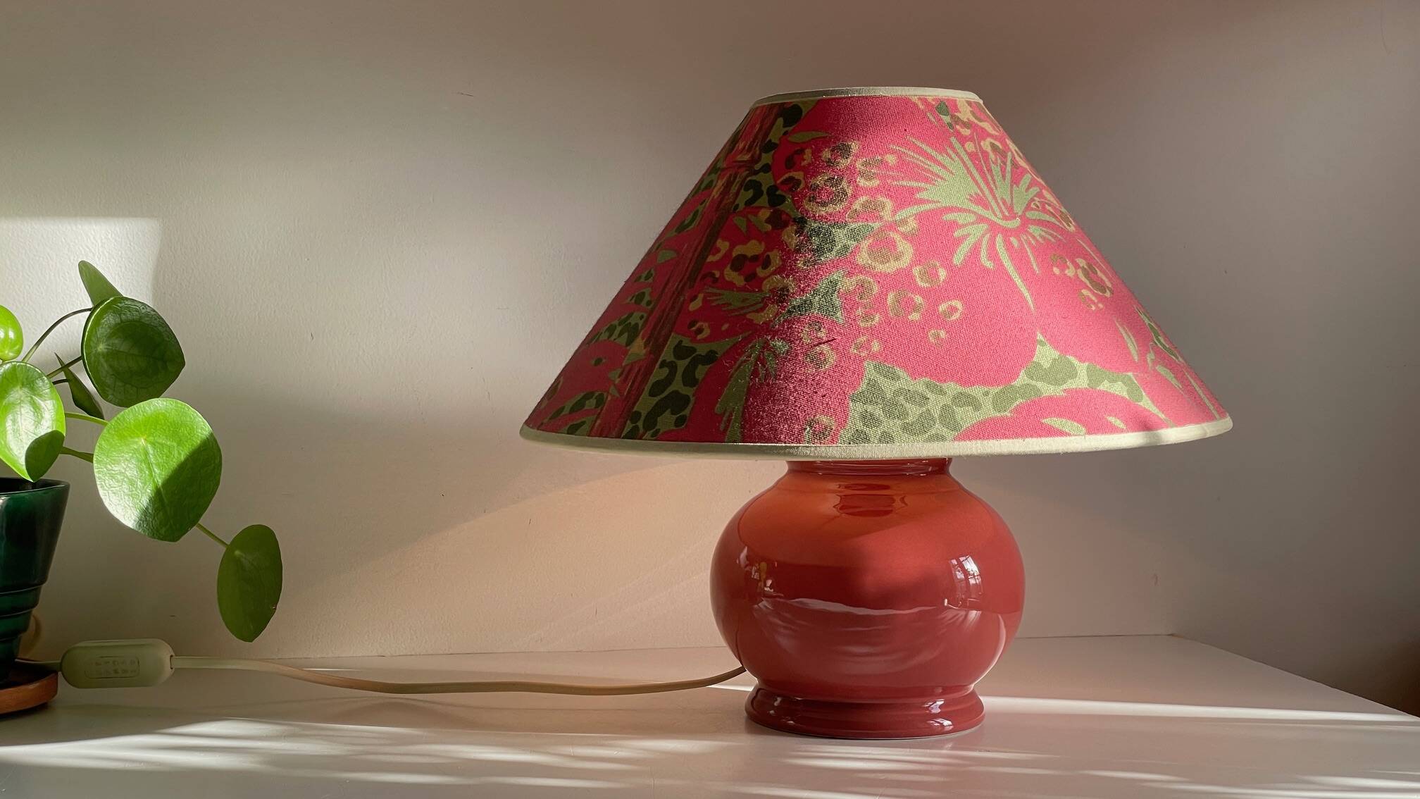 VINTAGE Leopard Ceramic LAMP