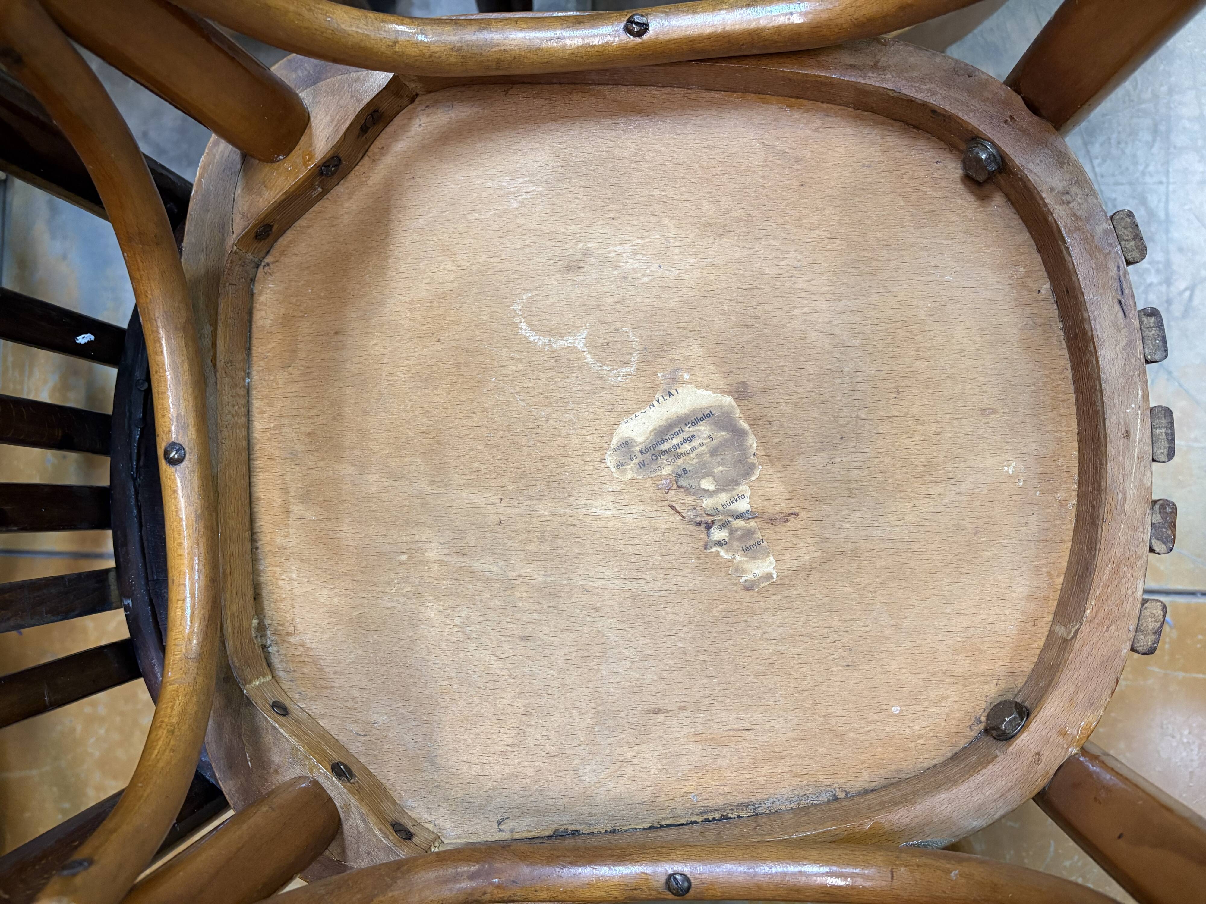 Antique bistro chairs (circa 1920). Set of 6 pieces #1
