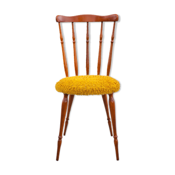 Wooden chair seat mustard mustard, western chair, saloon chair, living room, bedroom