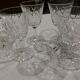 Set de 6 verres à pied en cristal ciselé vintage Shell