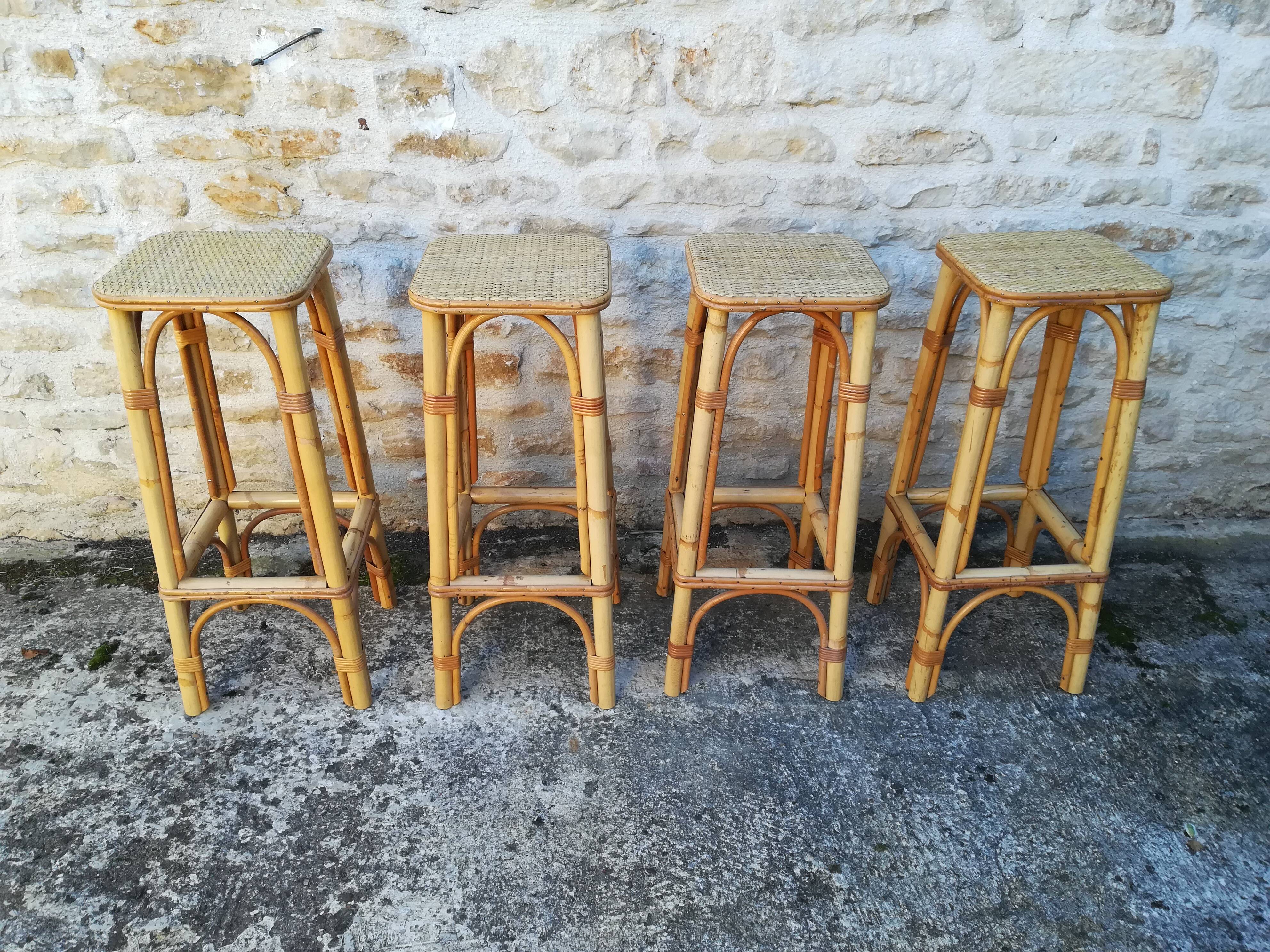 Rattan bar stools