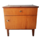 Vintage 70s light wood bedside table