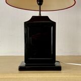 Vintage black ceramic lamp base 1980
