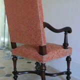 Louis XIV style walnut armchair